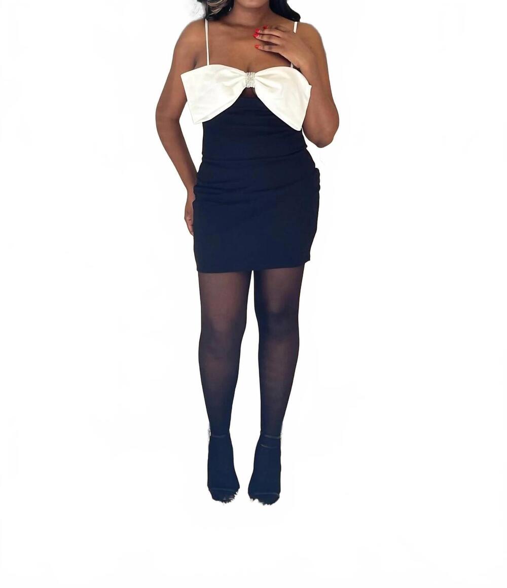 NEW HOT & DELICIOUS like a dream contrast mini dress in black